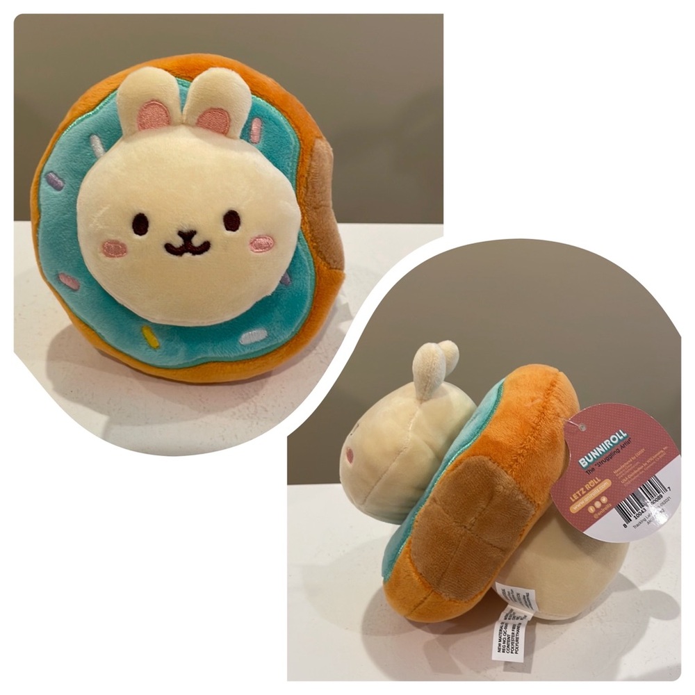 NWT 6” Sprinkle Donut Bunniroll Bunny Plush by Anirollz